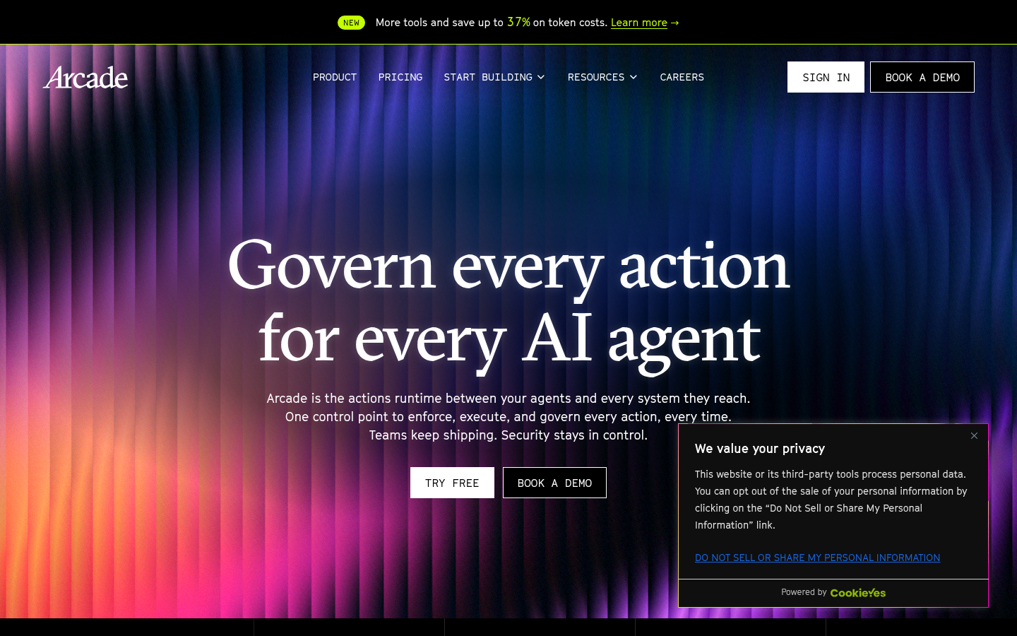 Homepage of the website, as captured