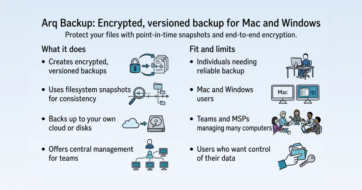 Arq Backup at a glance