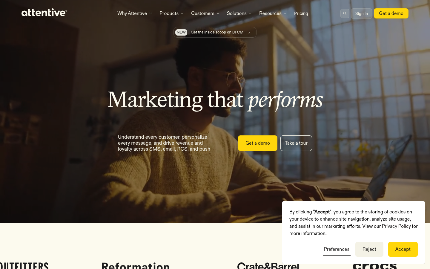 Homepage of the website, as captured
