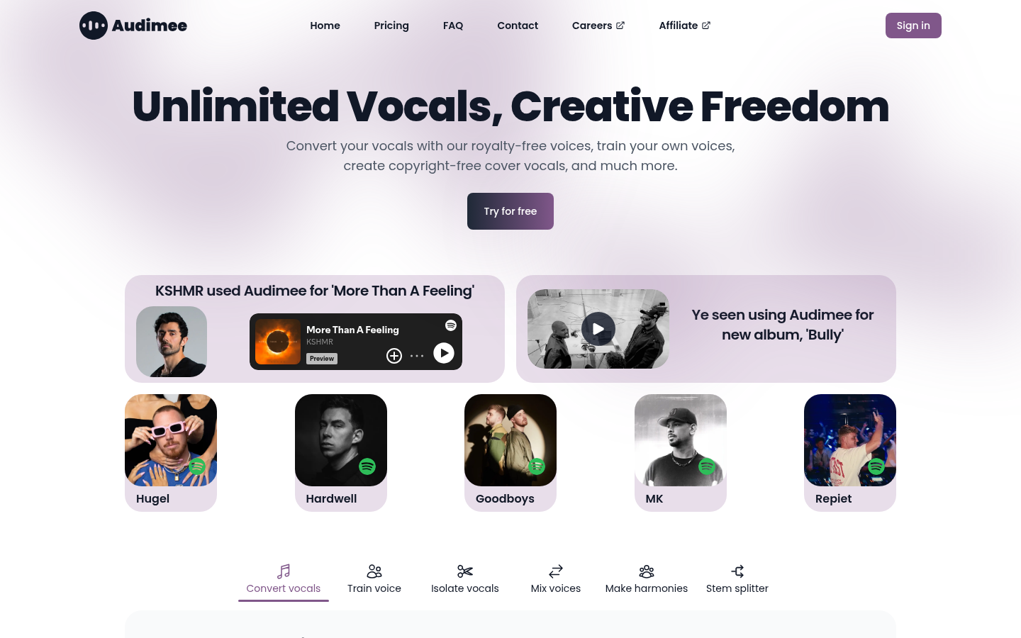Homepage of the website, as captured