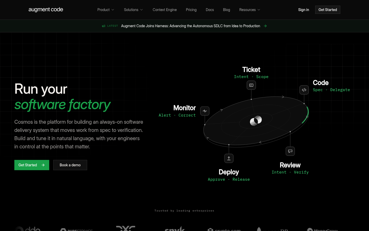 Homepage of the website, as captured