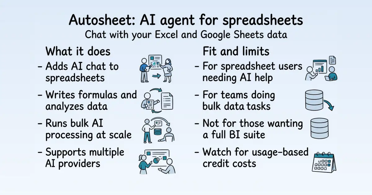 Autosheet at a glance