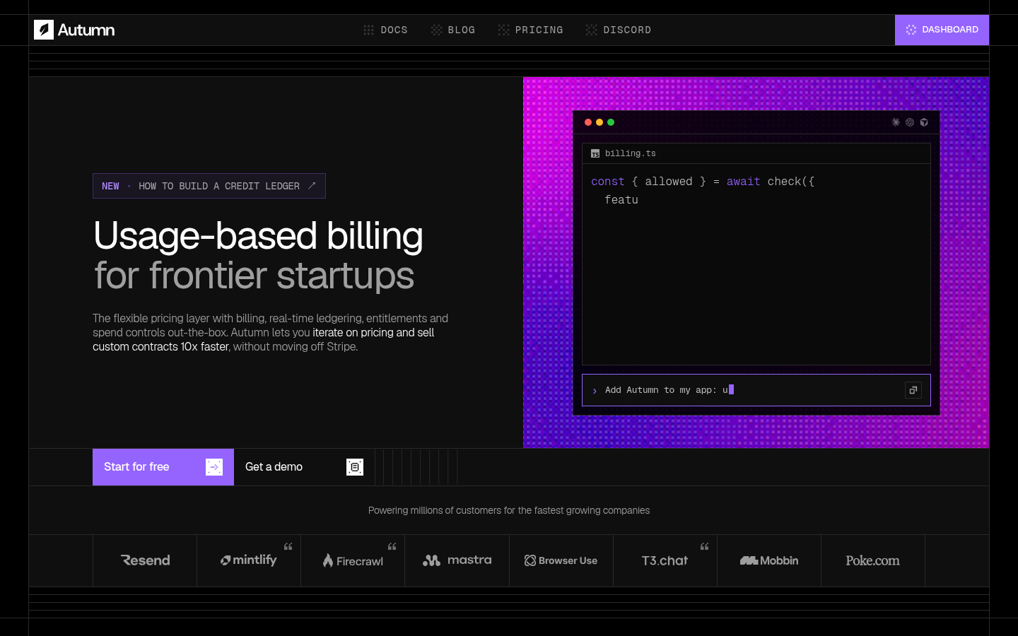 Homepage of the website, as captured
