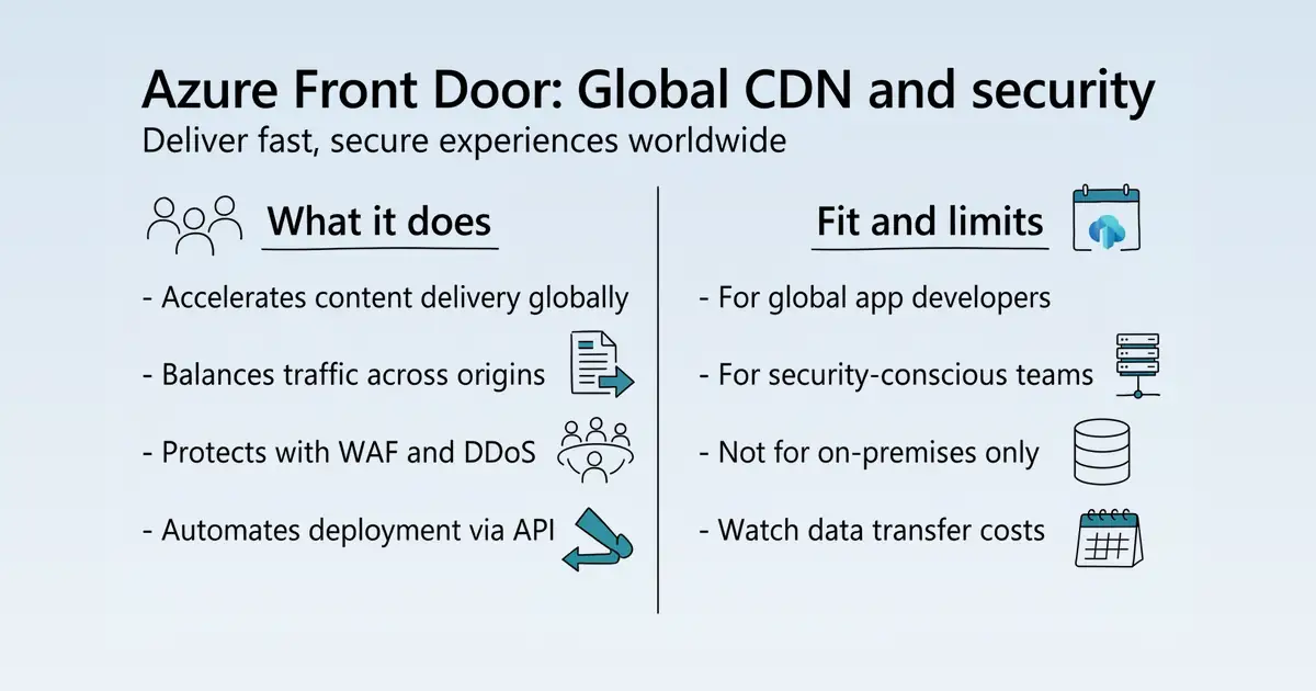 Azure Front Door at a glance