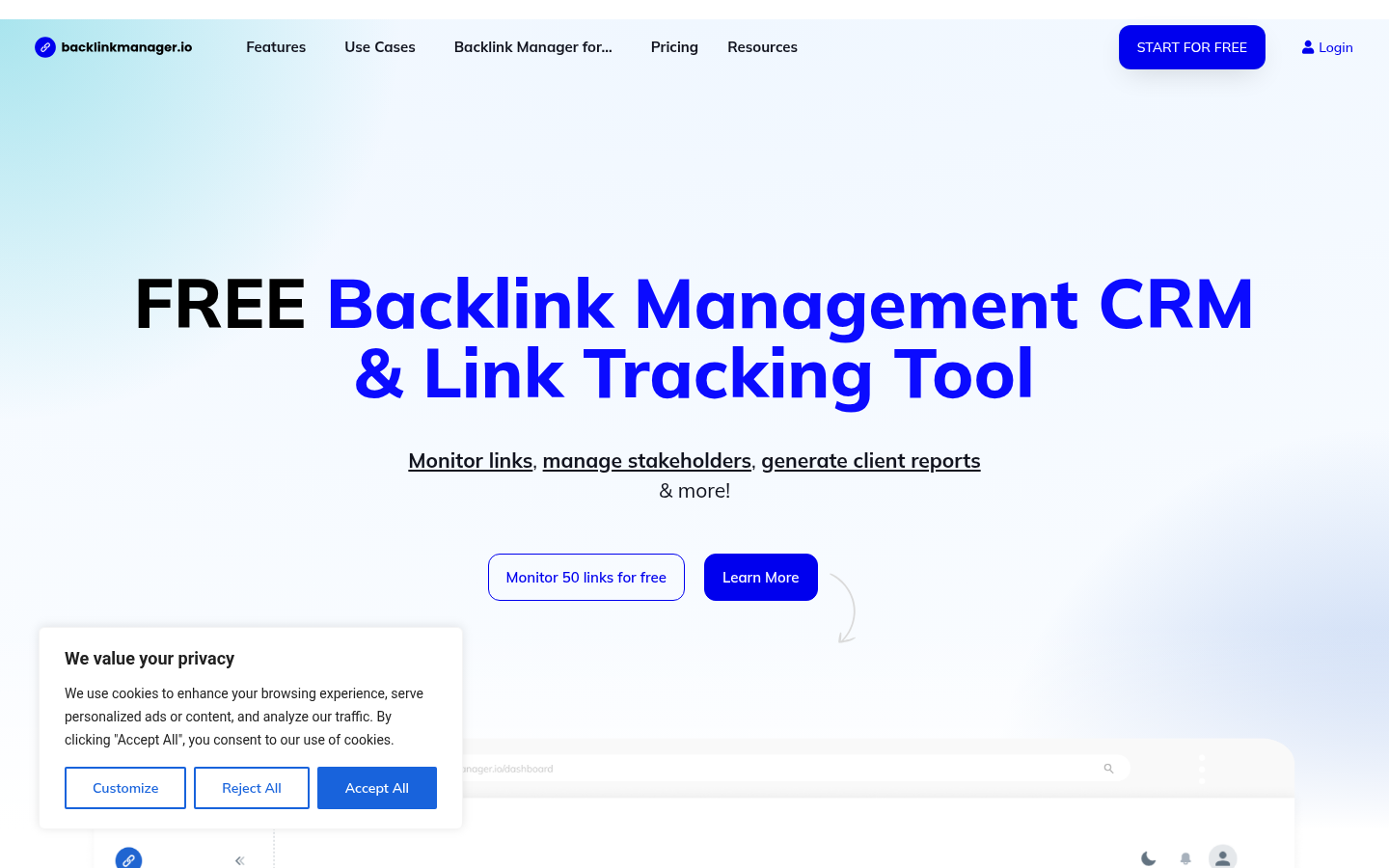 Homepage of the website, as captured