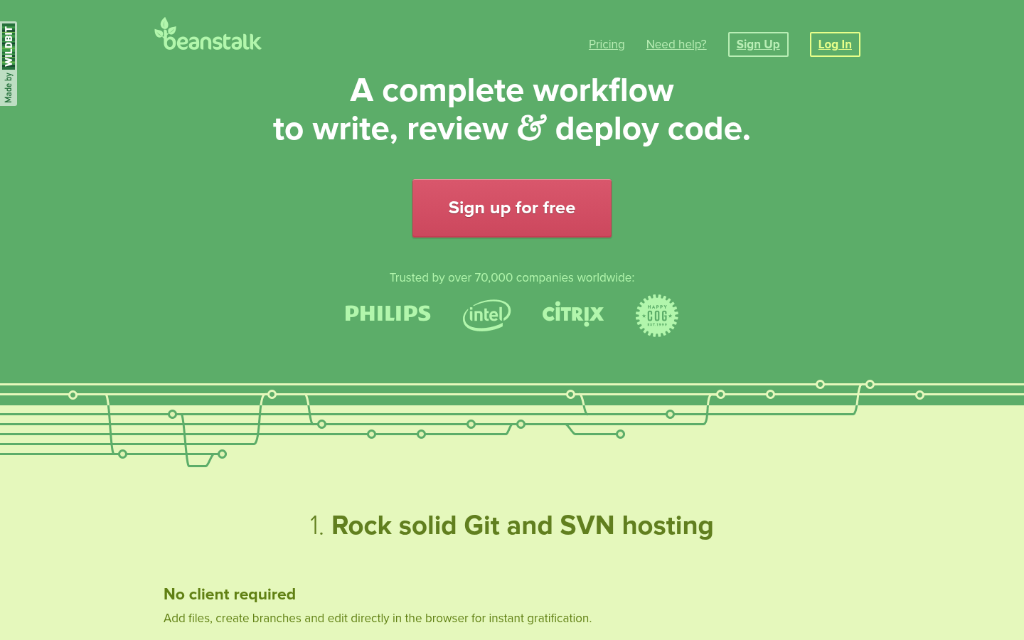 Homepage of the website, as captured