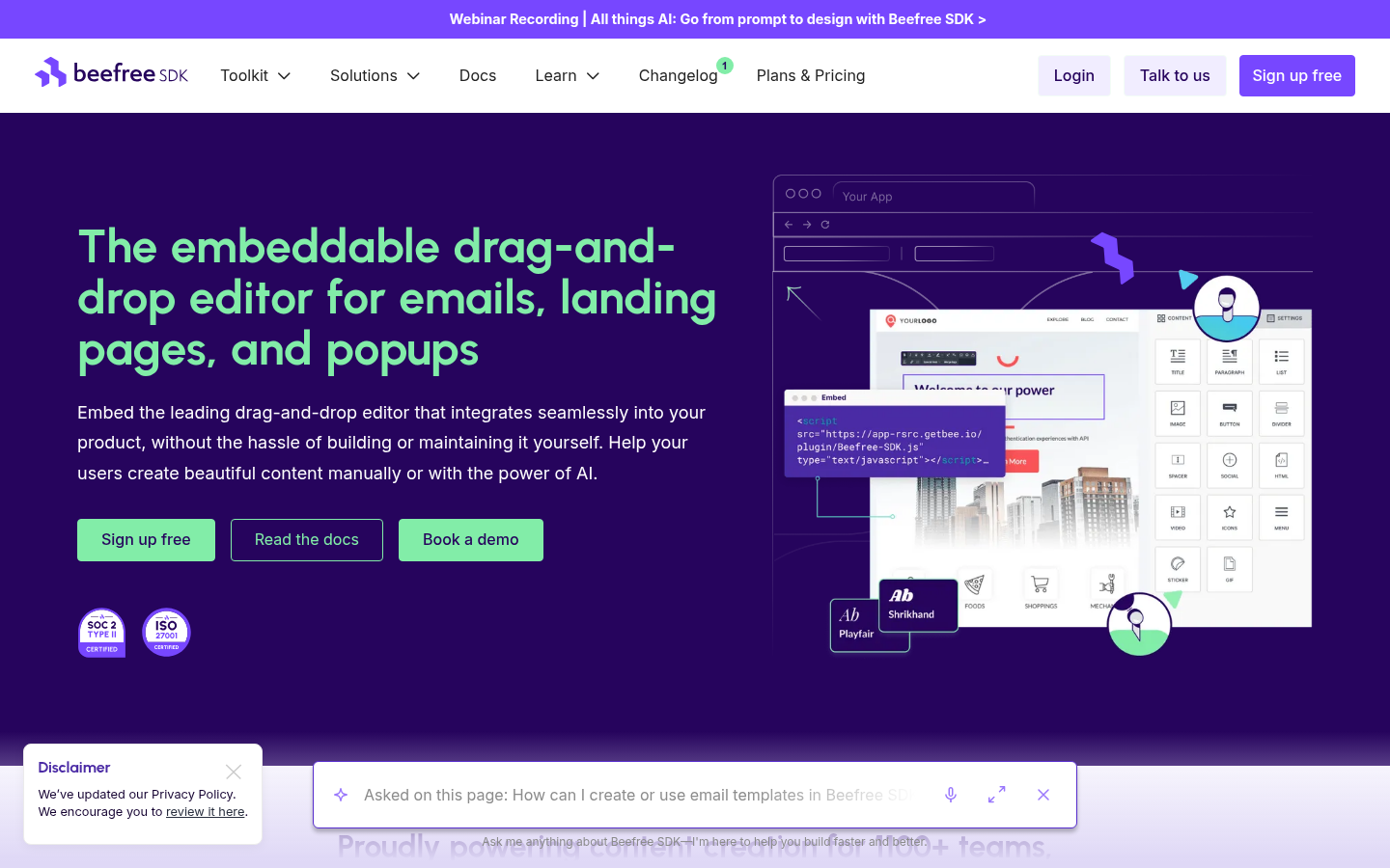 Homepage of the website, as captured