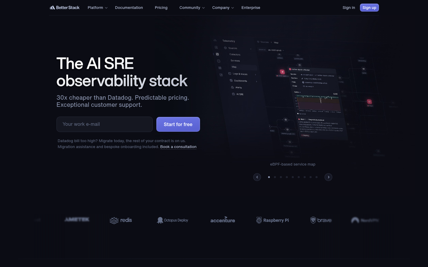 Homepage of the website, as captured