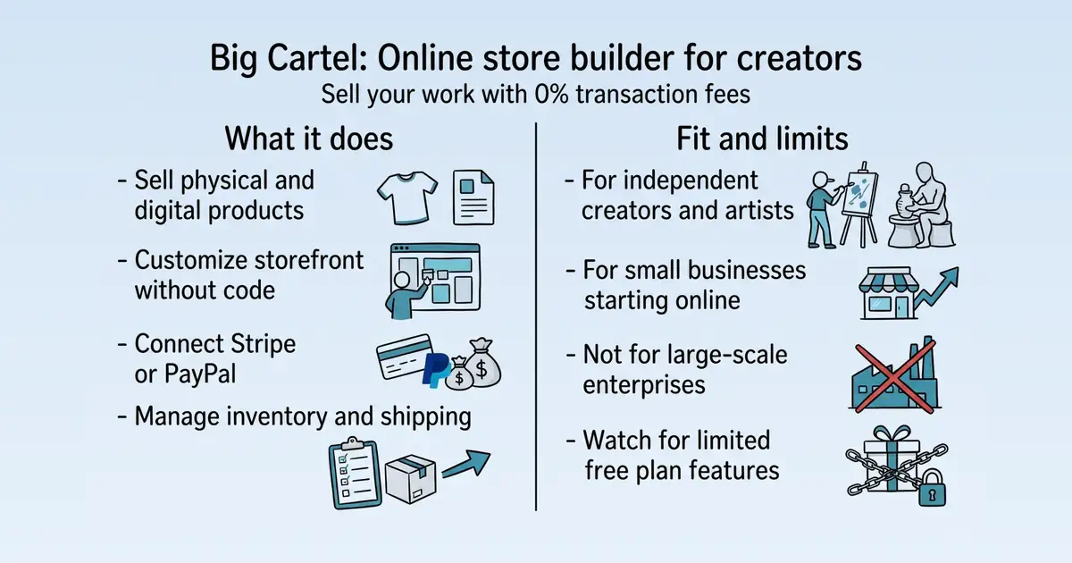 Big Cartel at a glance