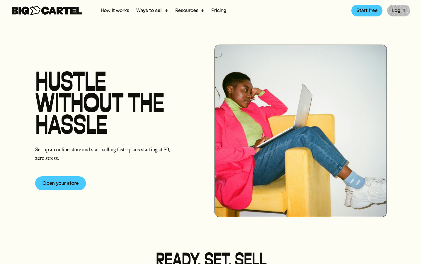 Homepage of the website, as captured