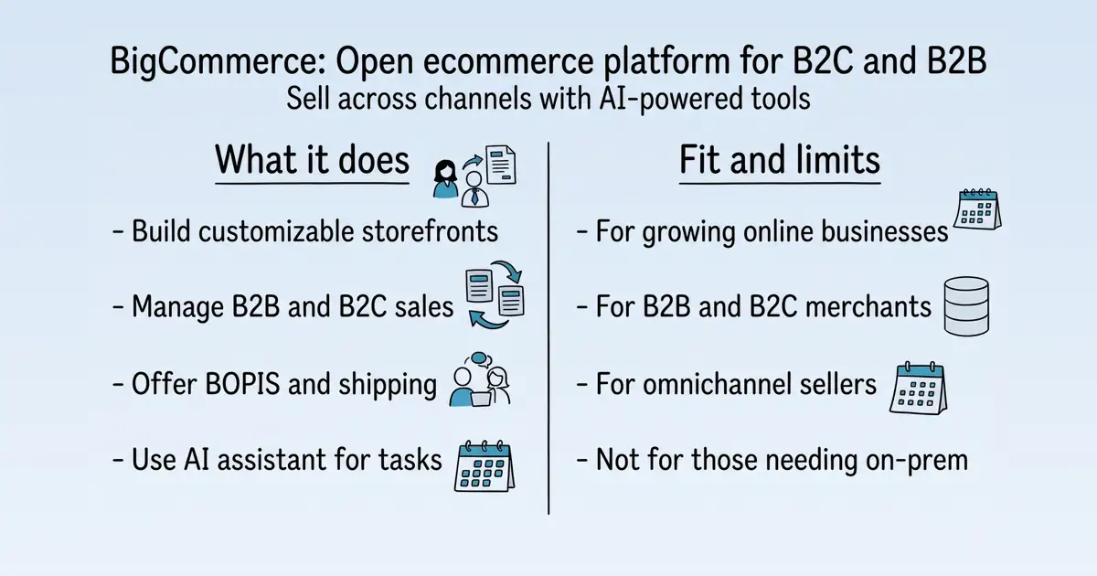 BigCommerce at a glance