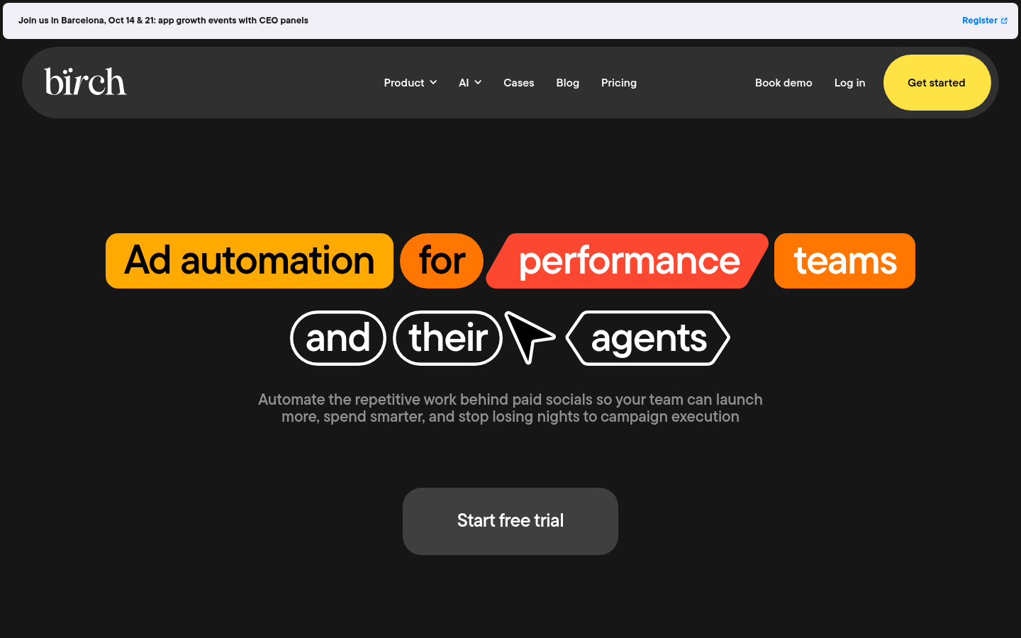 Homepage of the website, as captured