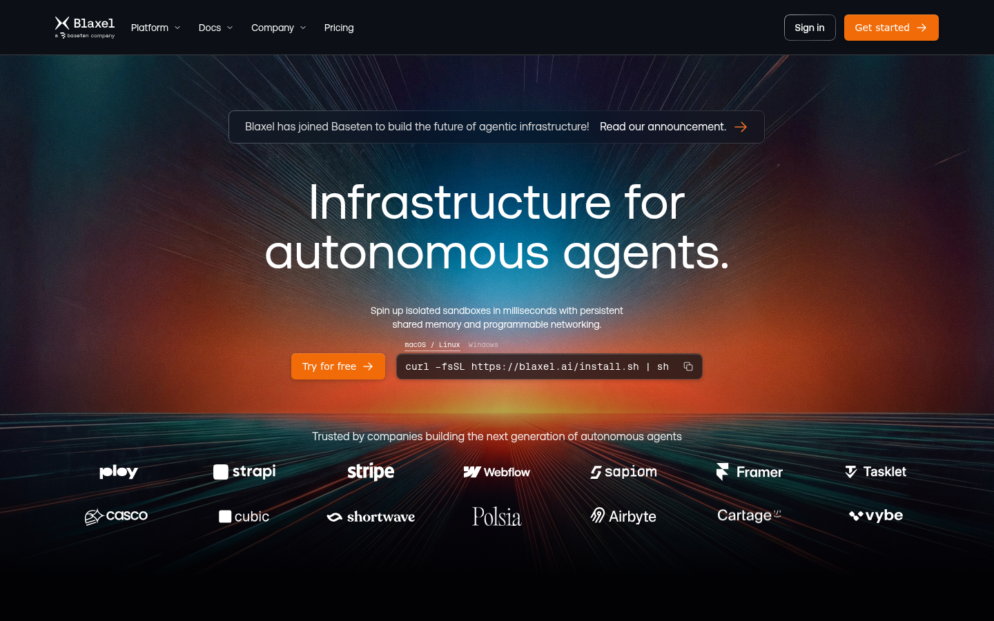 Homepage of the website, as captured