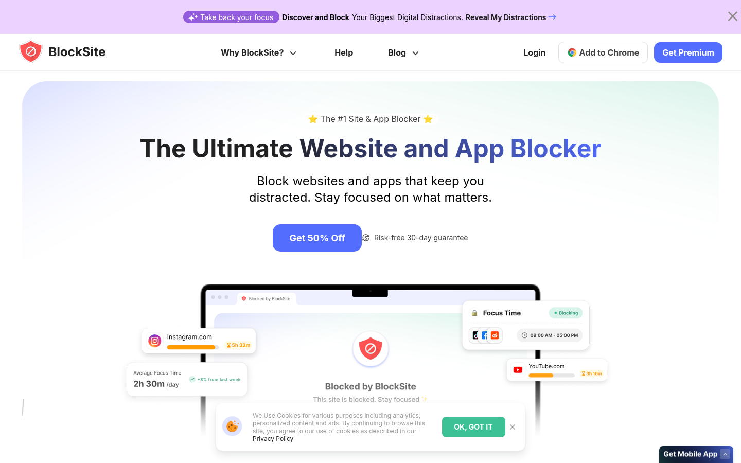 Homepage of the website, as captured