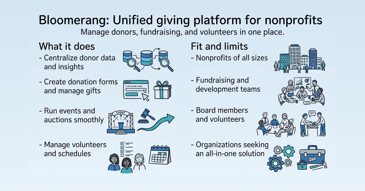 Bloomerang at a glance