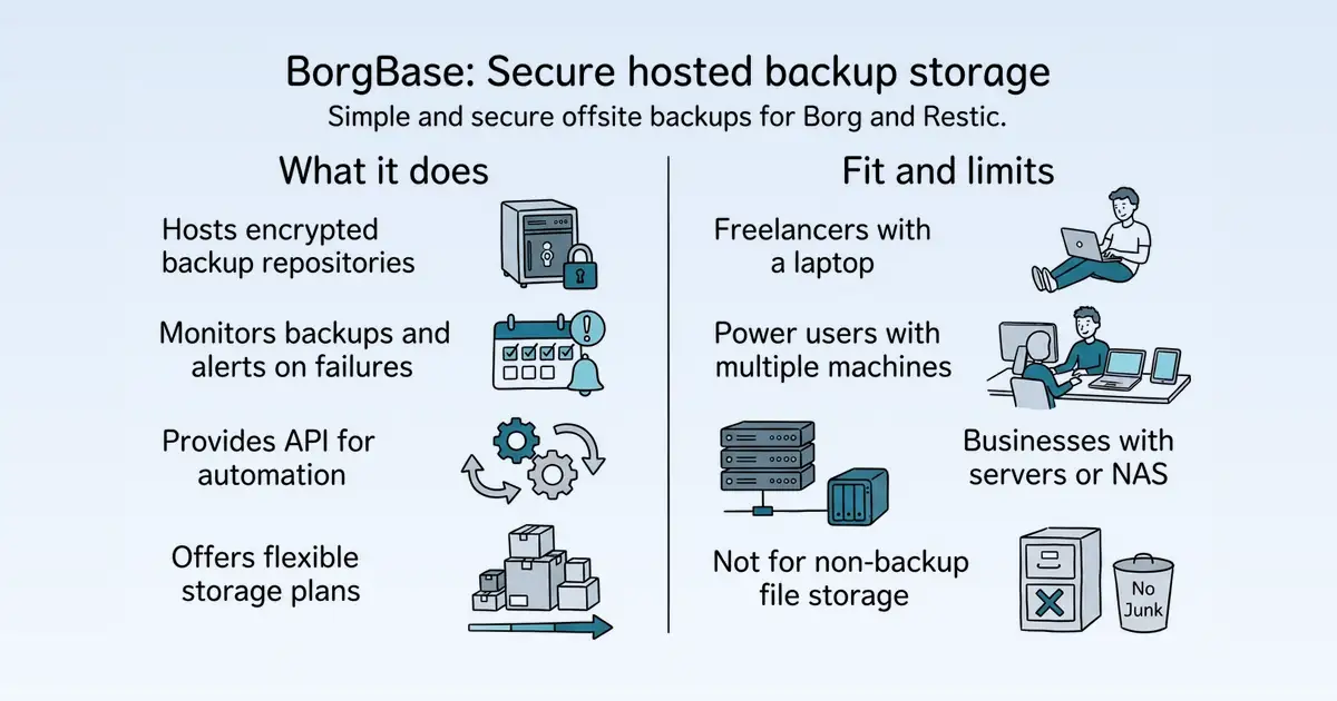 BorgBase at a glance