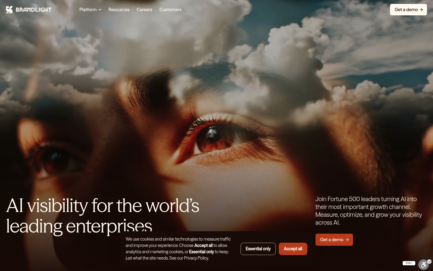 Homepage of the website, as captured