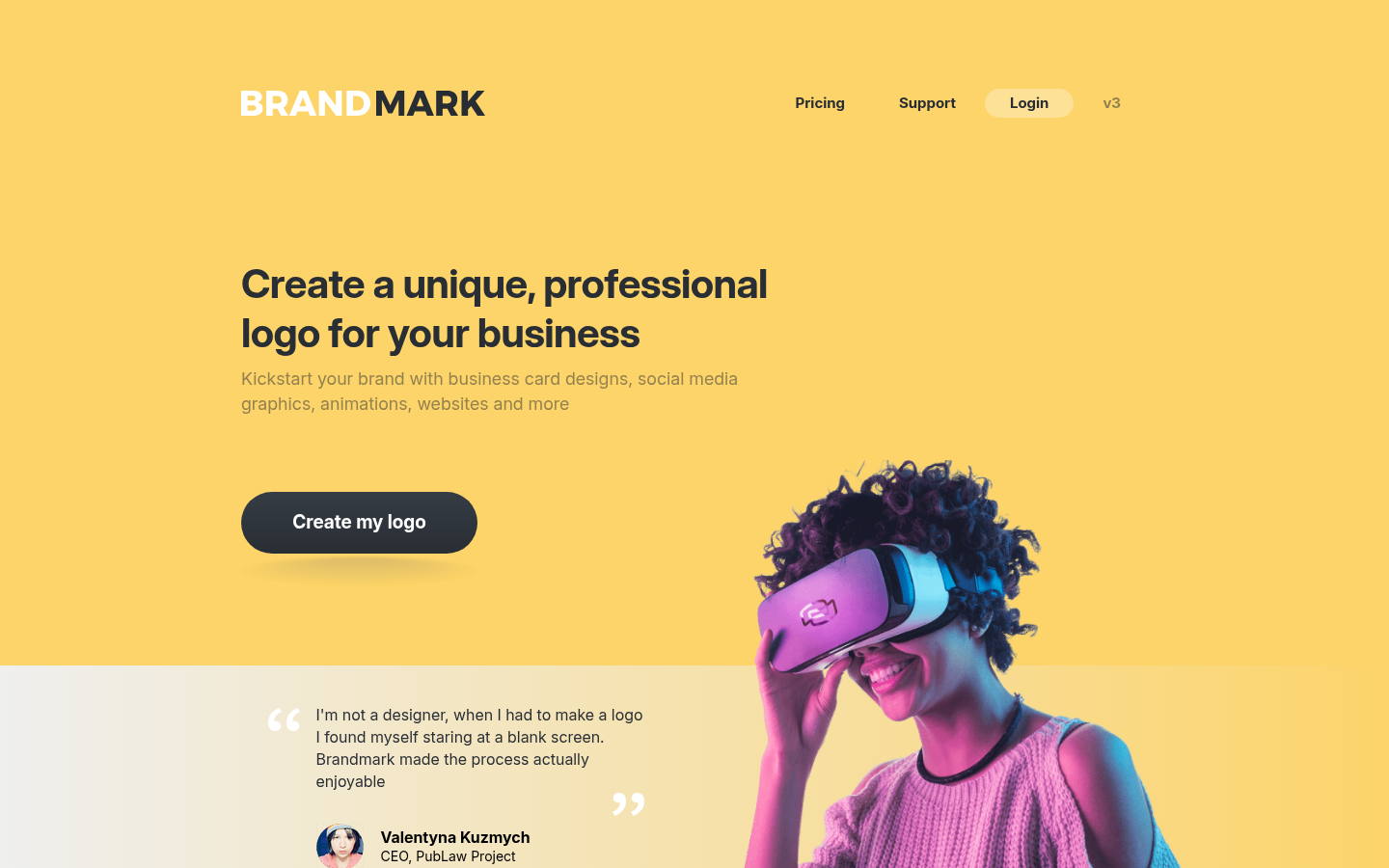 Homepage of the website, as captured