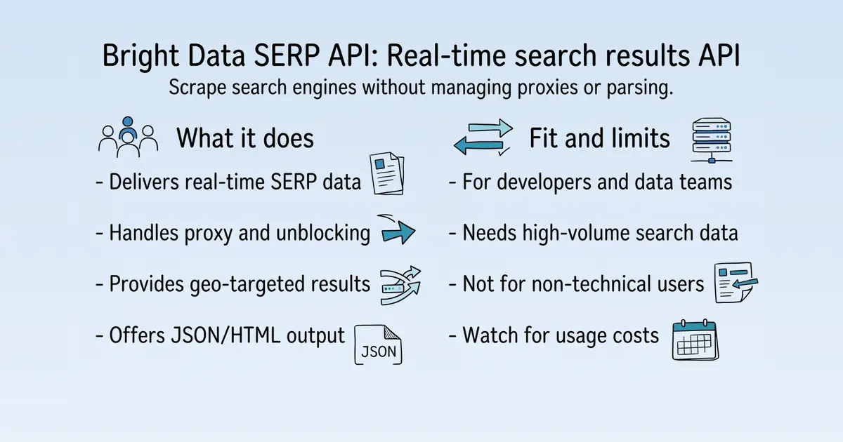 Bright Data SERP API at a glance