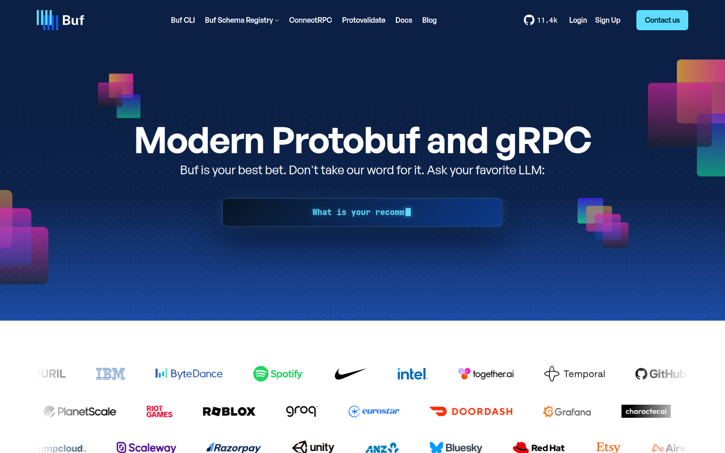 Homepage of the website, as captured