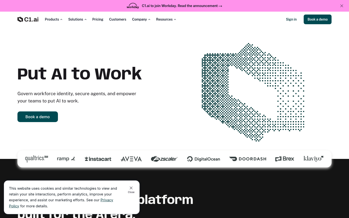 Homepage of the website, as captured