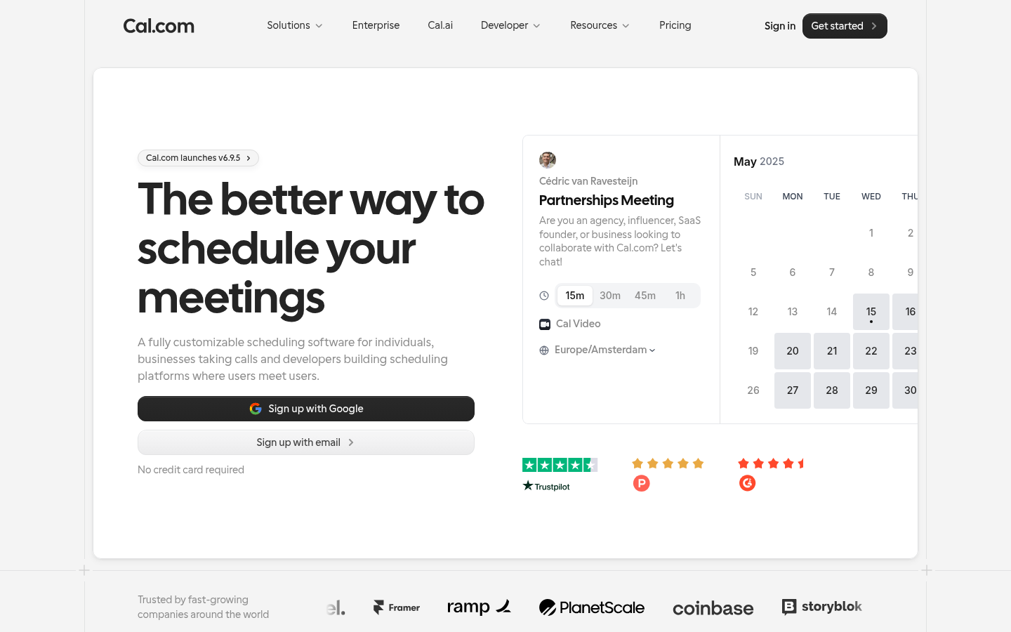 Homepage of the website, as captured