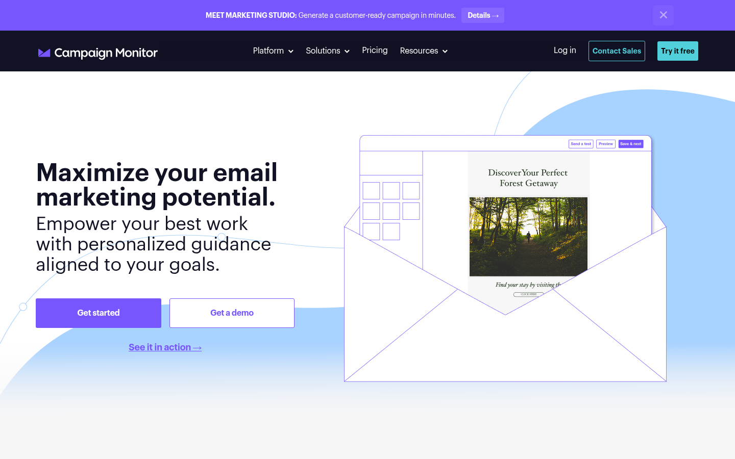 Homepage of the website, as captured