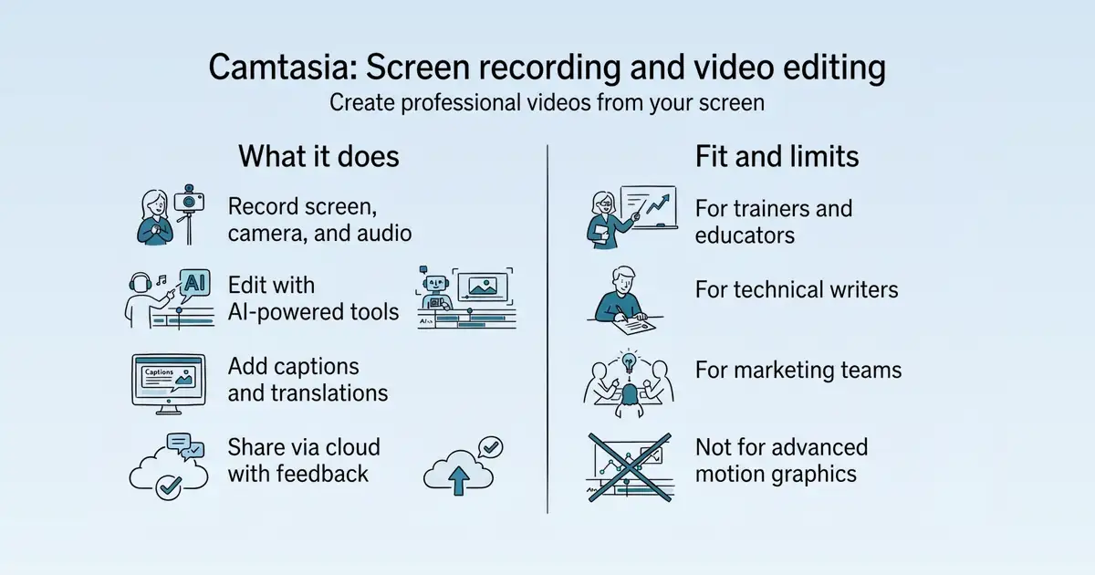 Camtasia at a glance