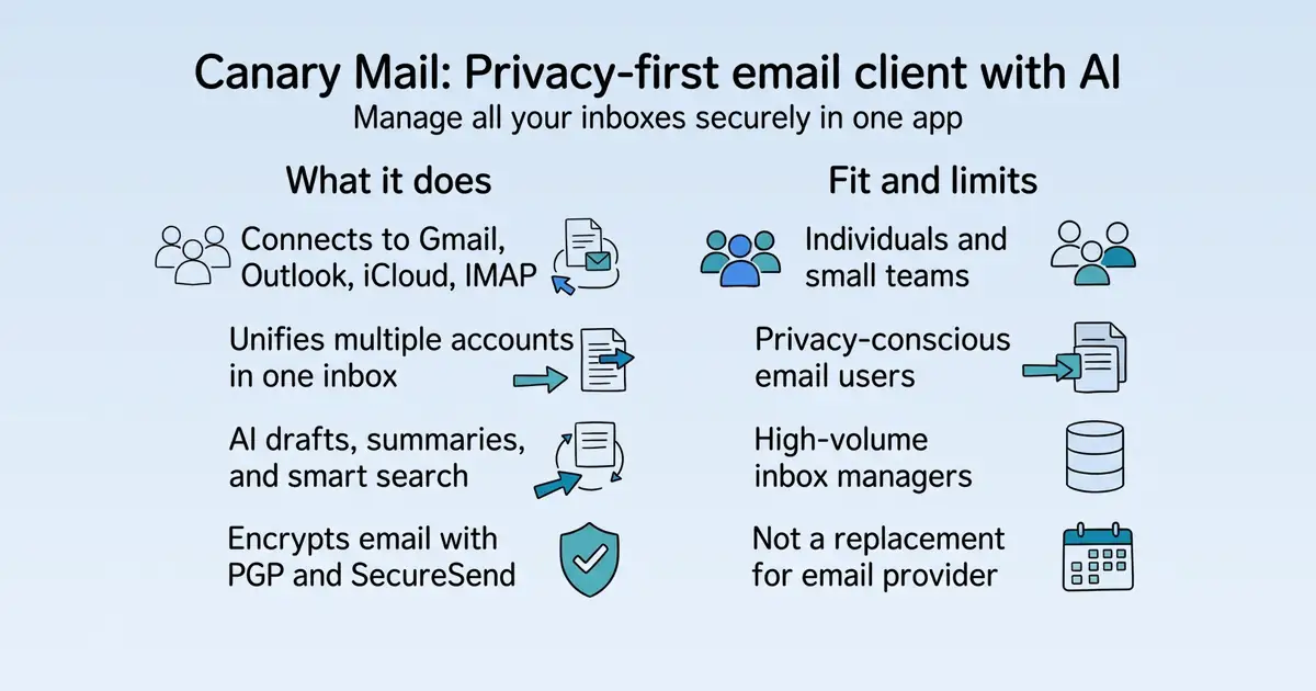 Canary Mail at a glance