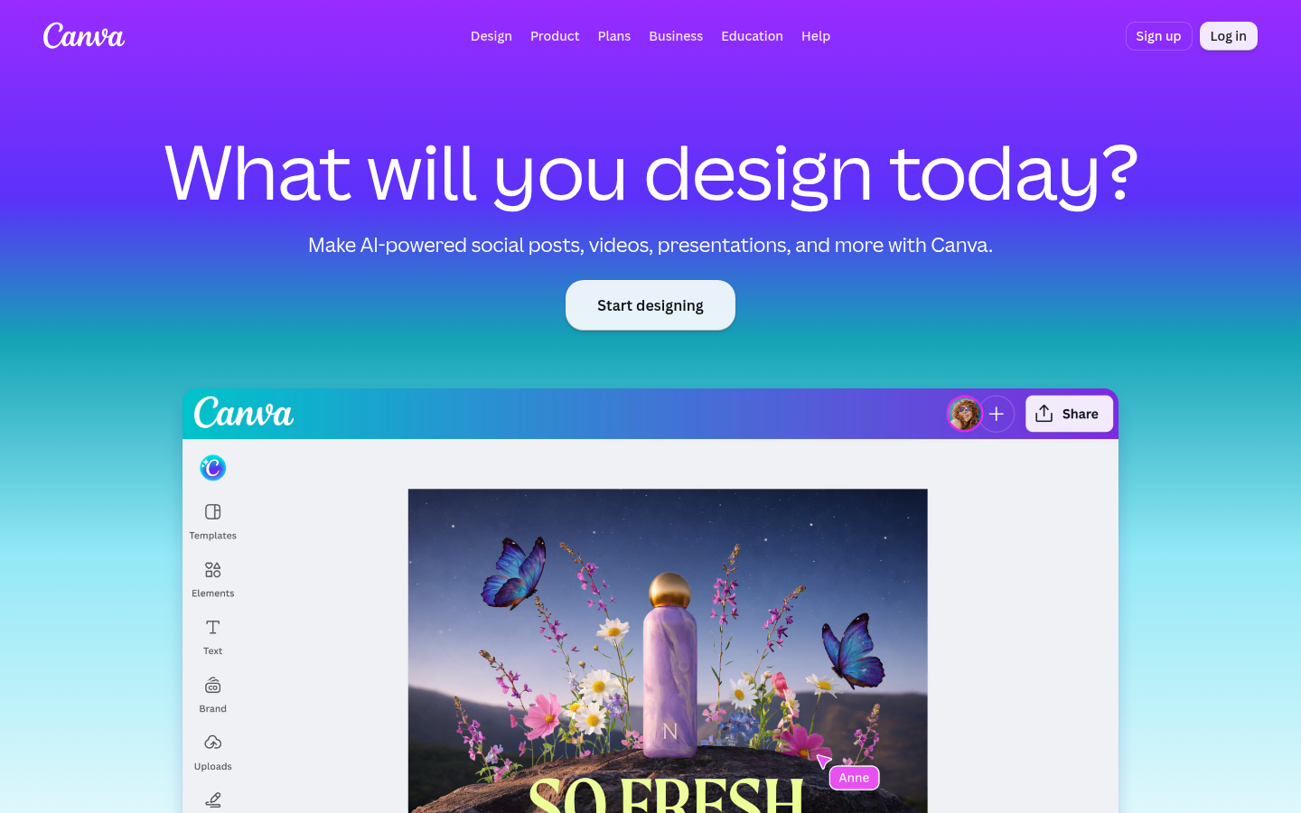 Homepage of the website, as captured