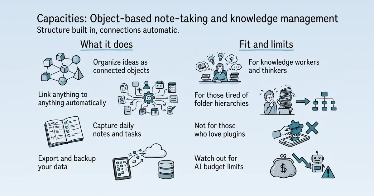 Capacities at a glance