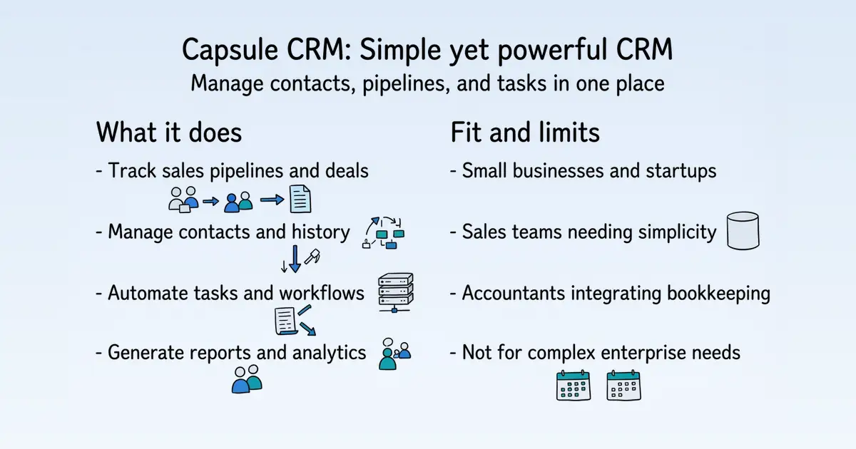 Capsule CRM at a glance
