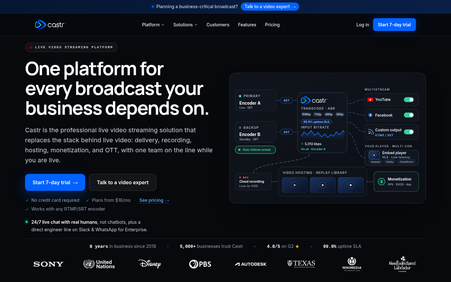 Homepage of the website, as captured
