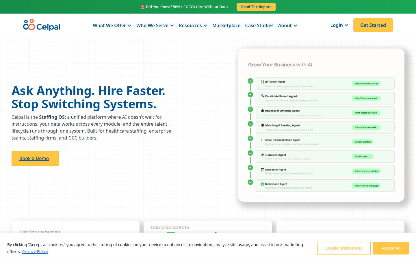Homepage of the website, as captured