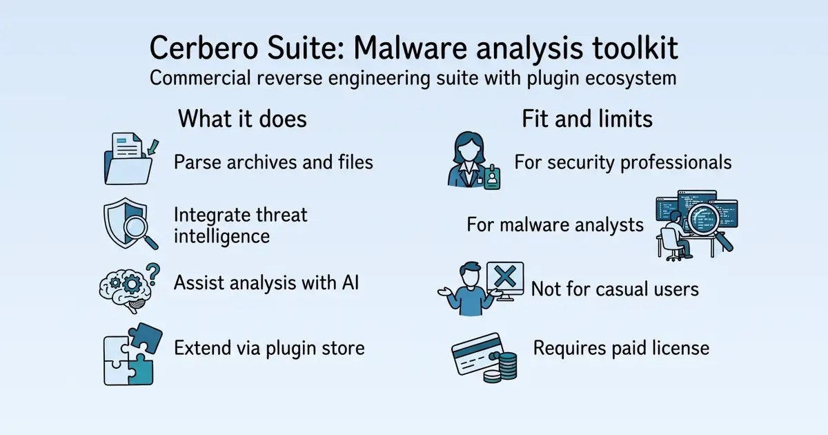 Cerbero Suite at a glance