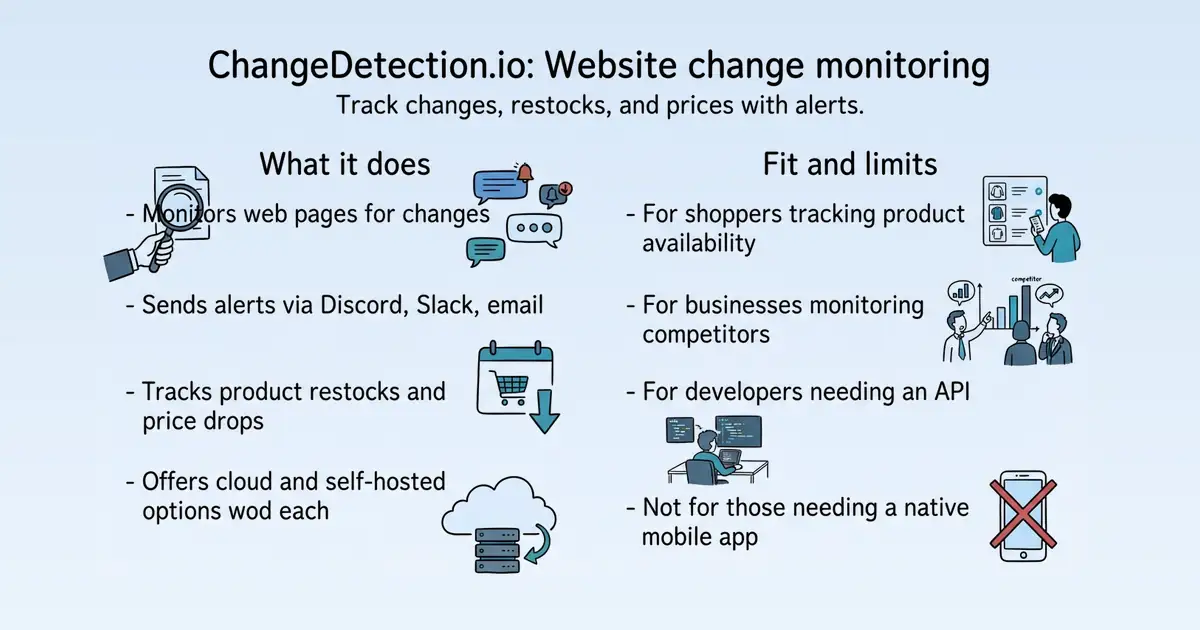 ChangeDetection.io at a glance