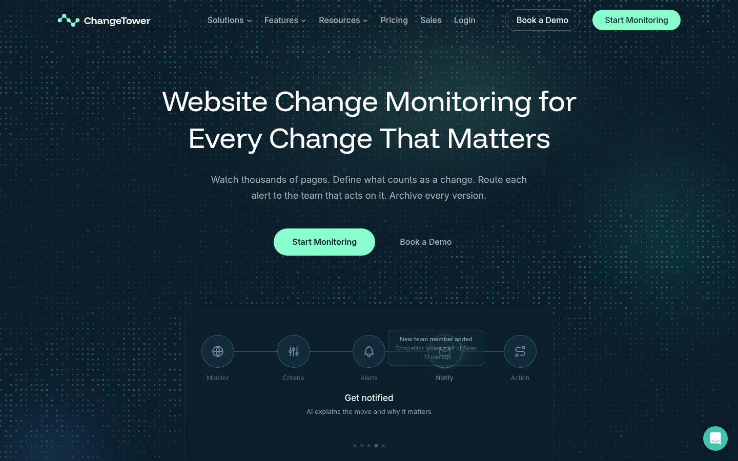 Homepage of the website, as captured
