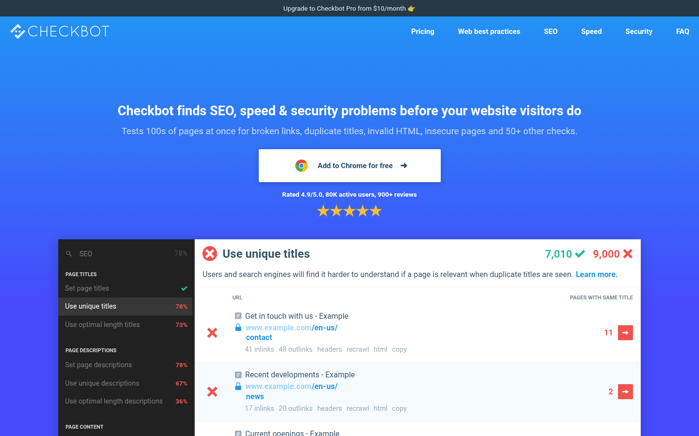 Homepage of the website, as captured