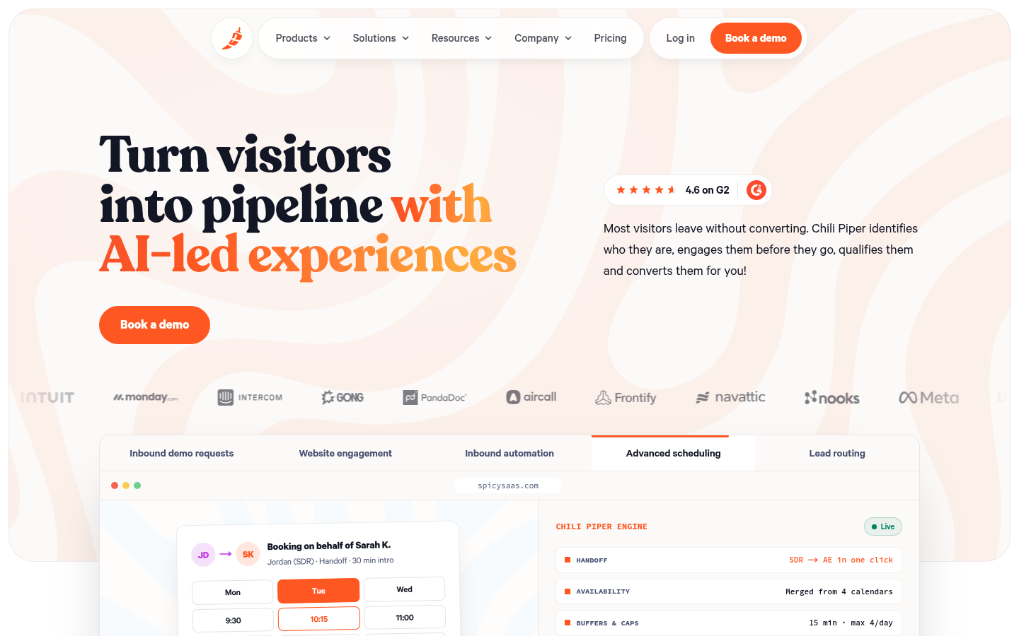 Homepage of the website, as captured