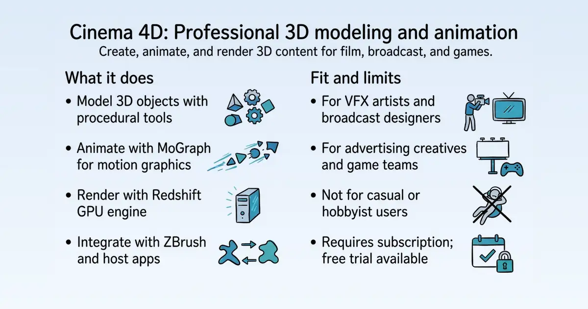 Cinema 4D at a glance