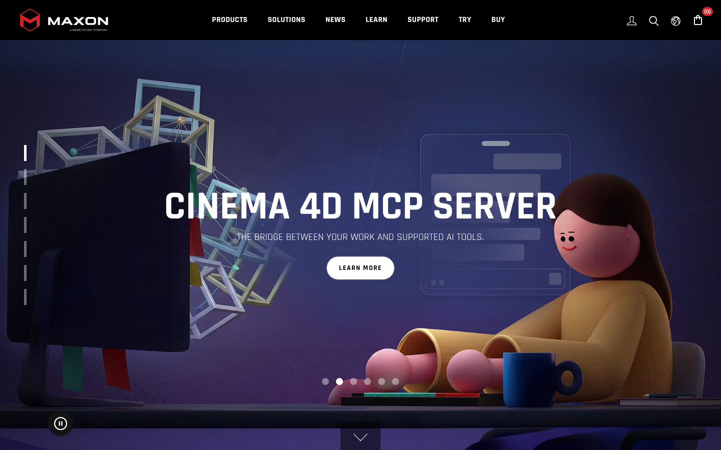 Homepage of the website, as captured