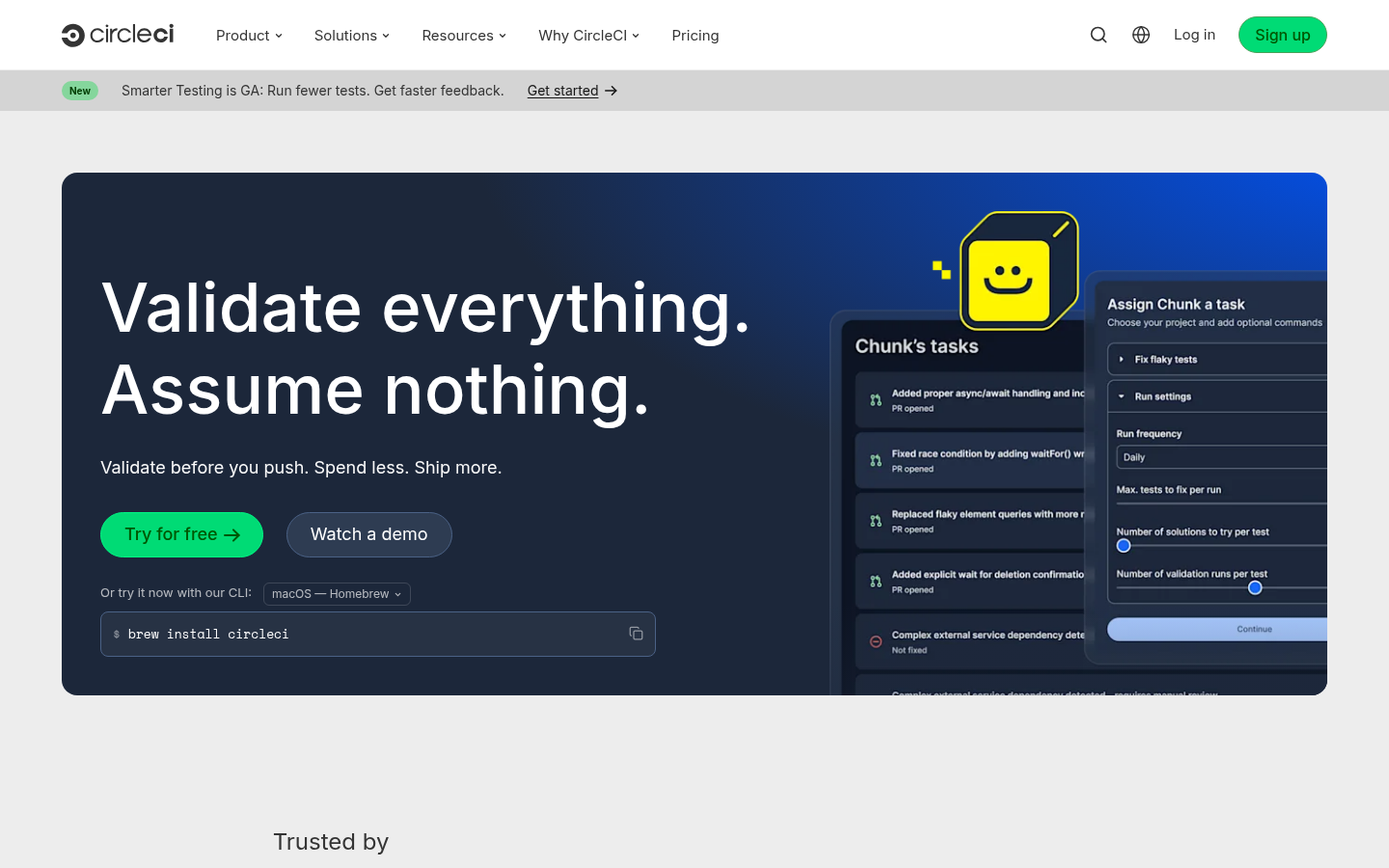 Homepage of the website, as captured