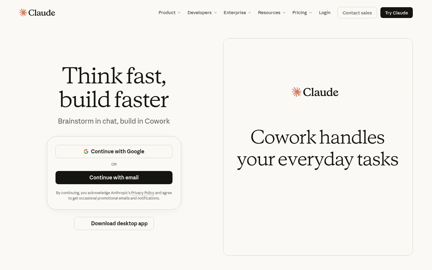 Homepage of the website, as captured