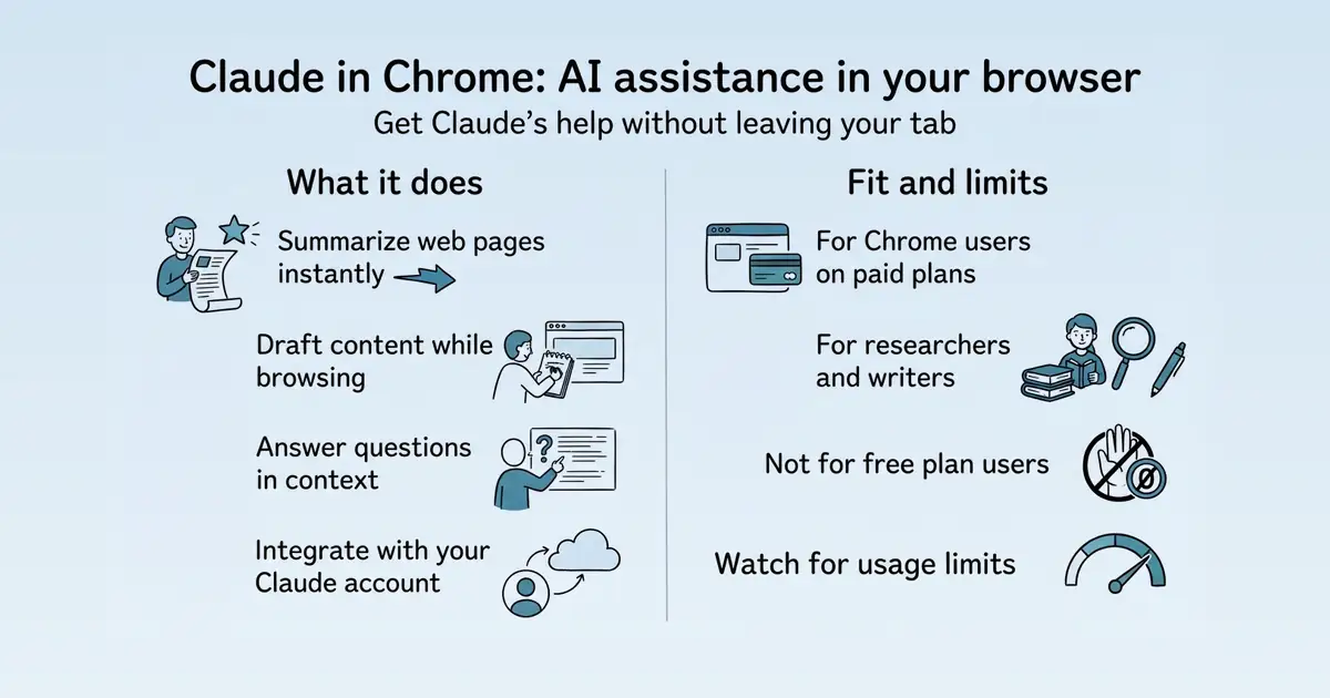 Claude in Chrome at a glance