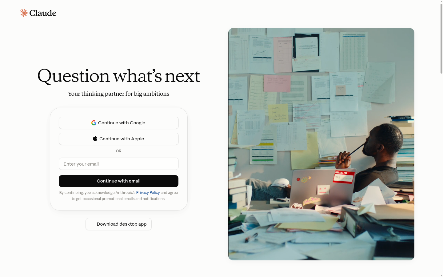 Homepage of the website, as captured