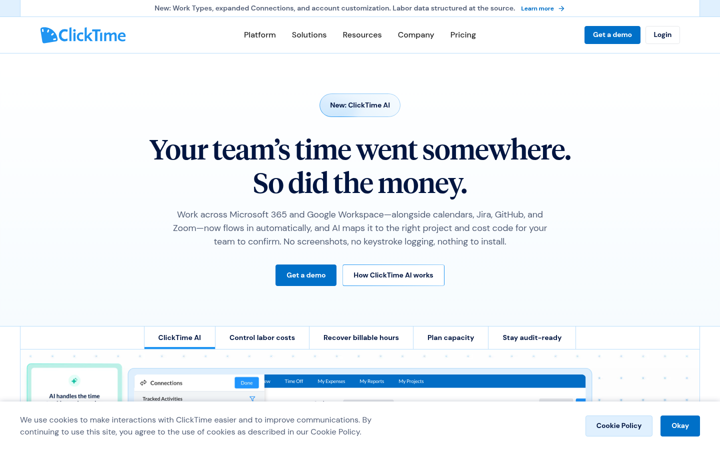 Homepage of the website, as captured