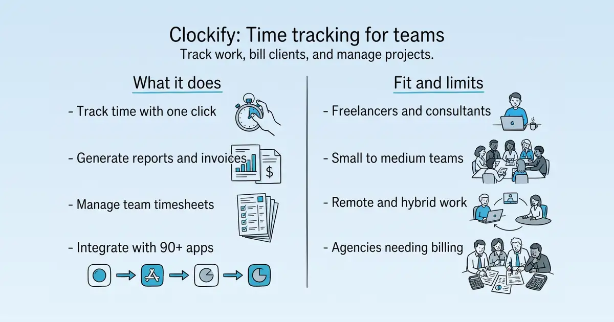 Clockify at a glance