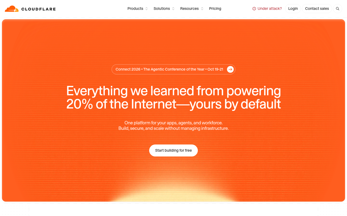 Homepage of the website, as captured