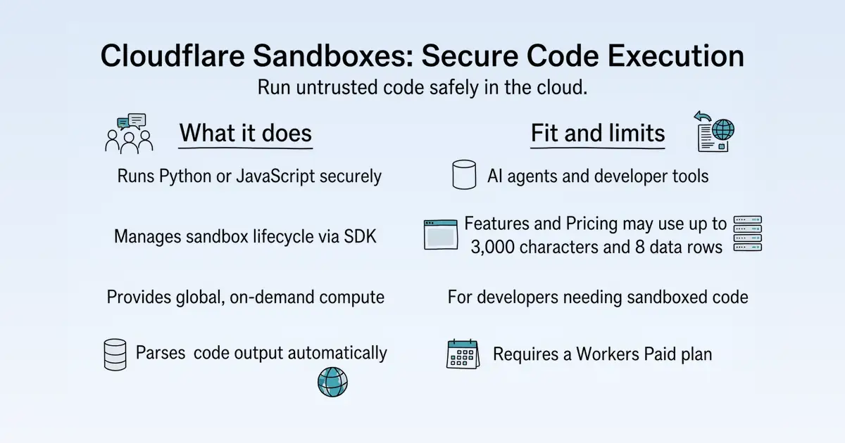 Cloudflare Sandboxes at a glance
