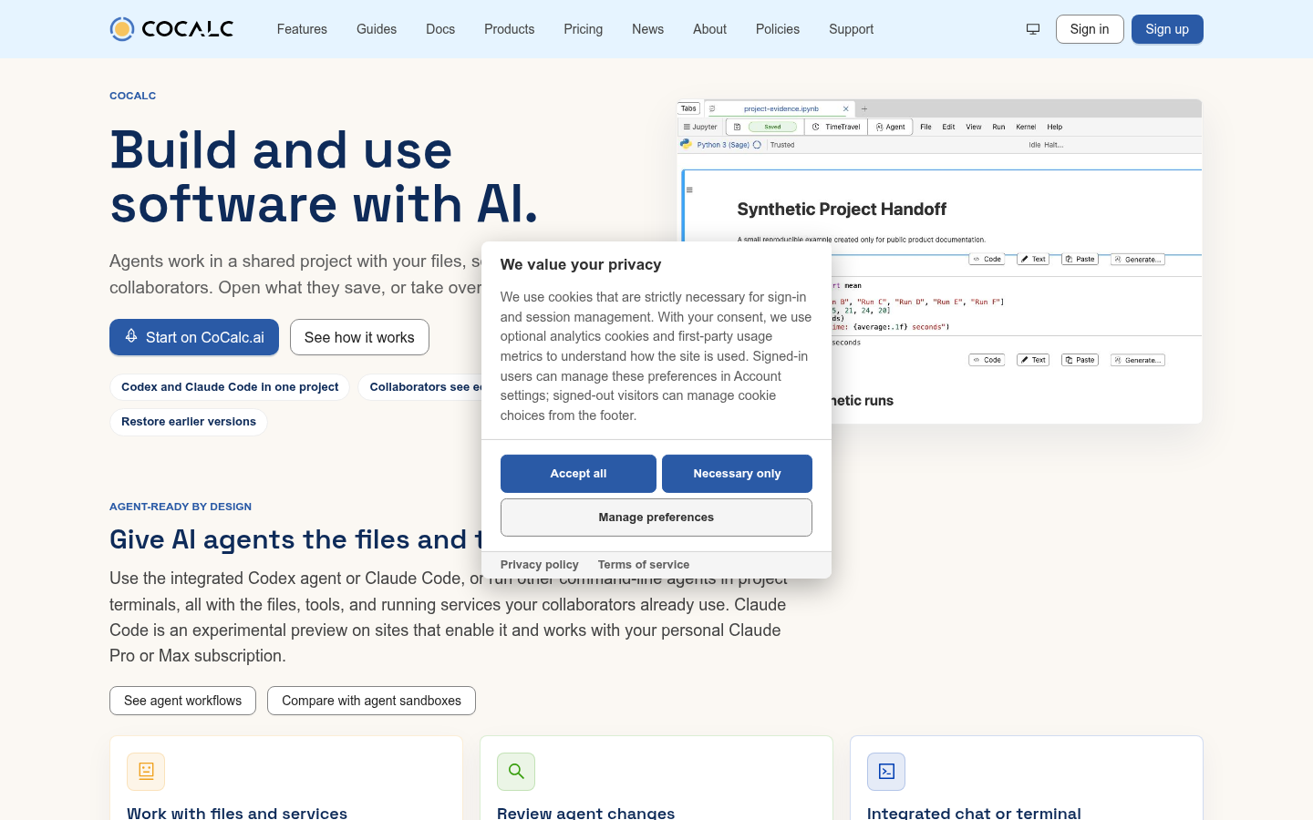 Homepage of the website, as captured